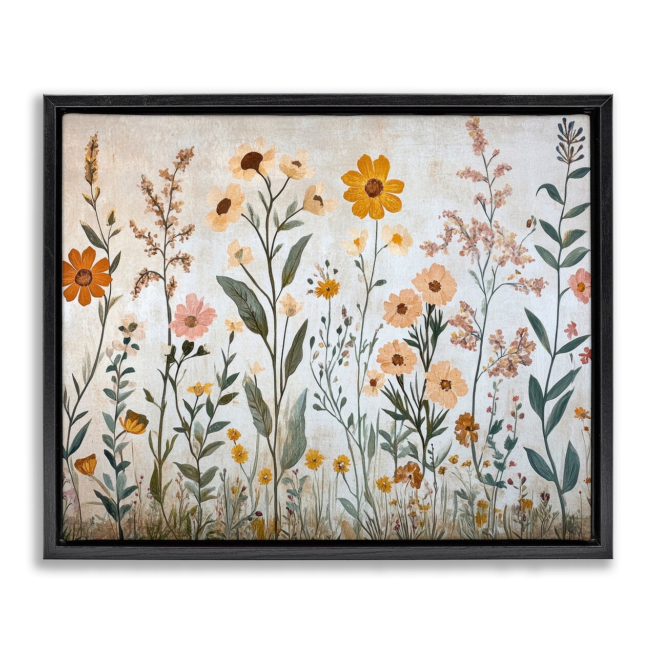 Stupell Industries Growing Tall Wildflowers Floating Frame, design by Petal Prints Design